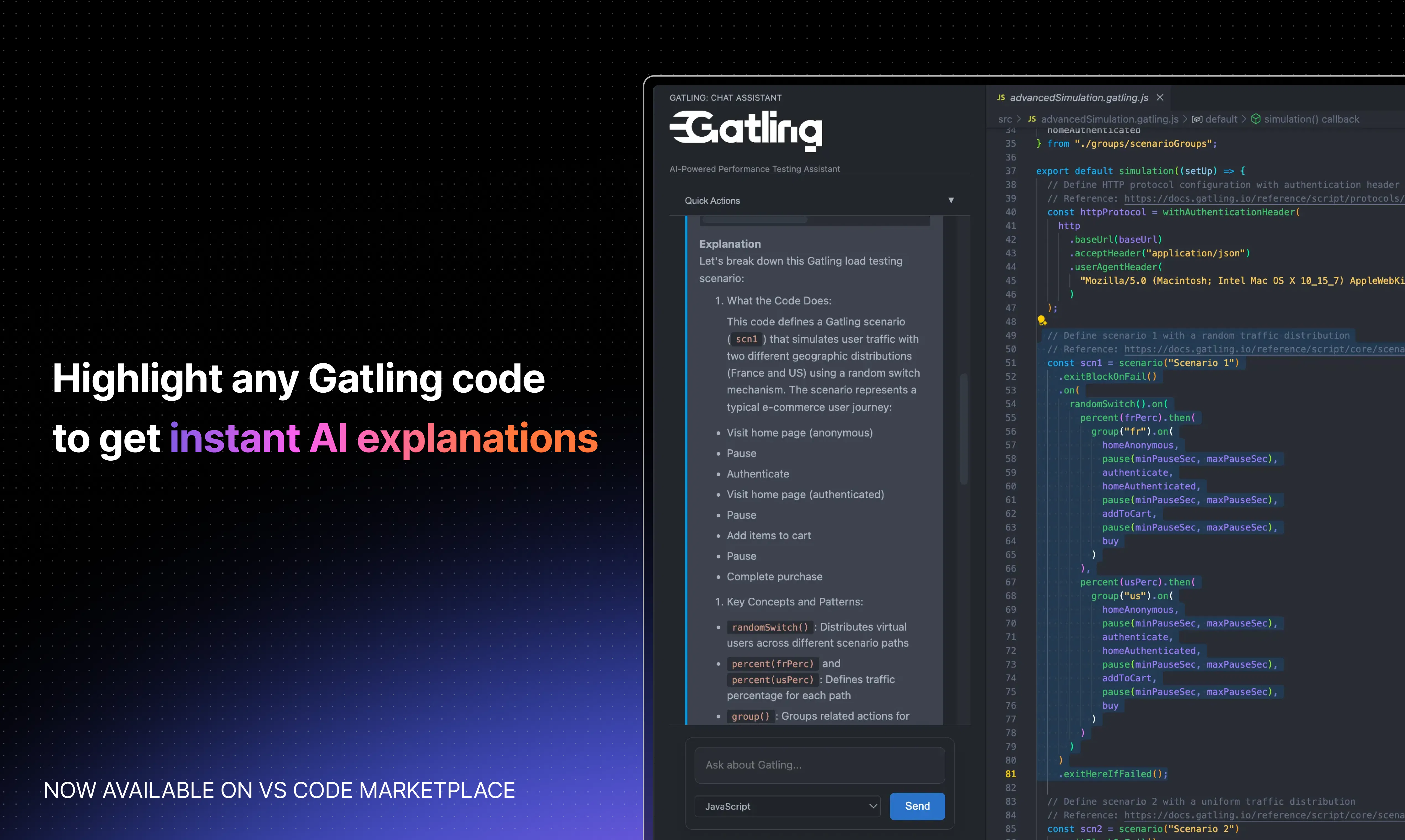 Gatling AI Assistant for VS Code: AI-powered load testing, right inside ...