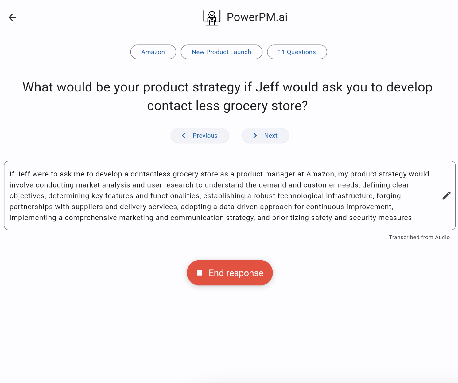 powerpm - โค้ชที่ขับเคลื่อนด้วย AI เพื่อสัมภาษณ์การจัดการผลิตภัณฑ์ของคุณ media 2