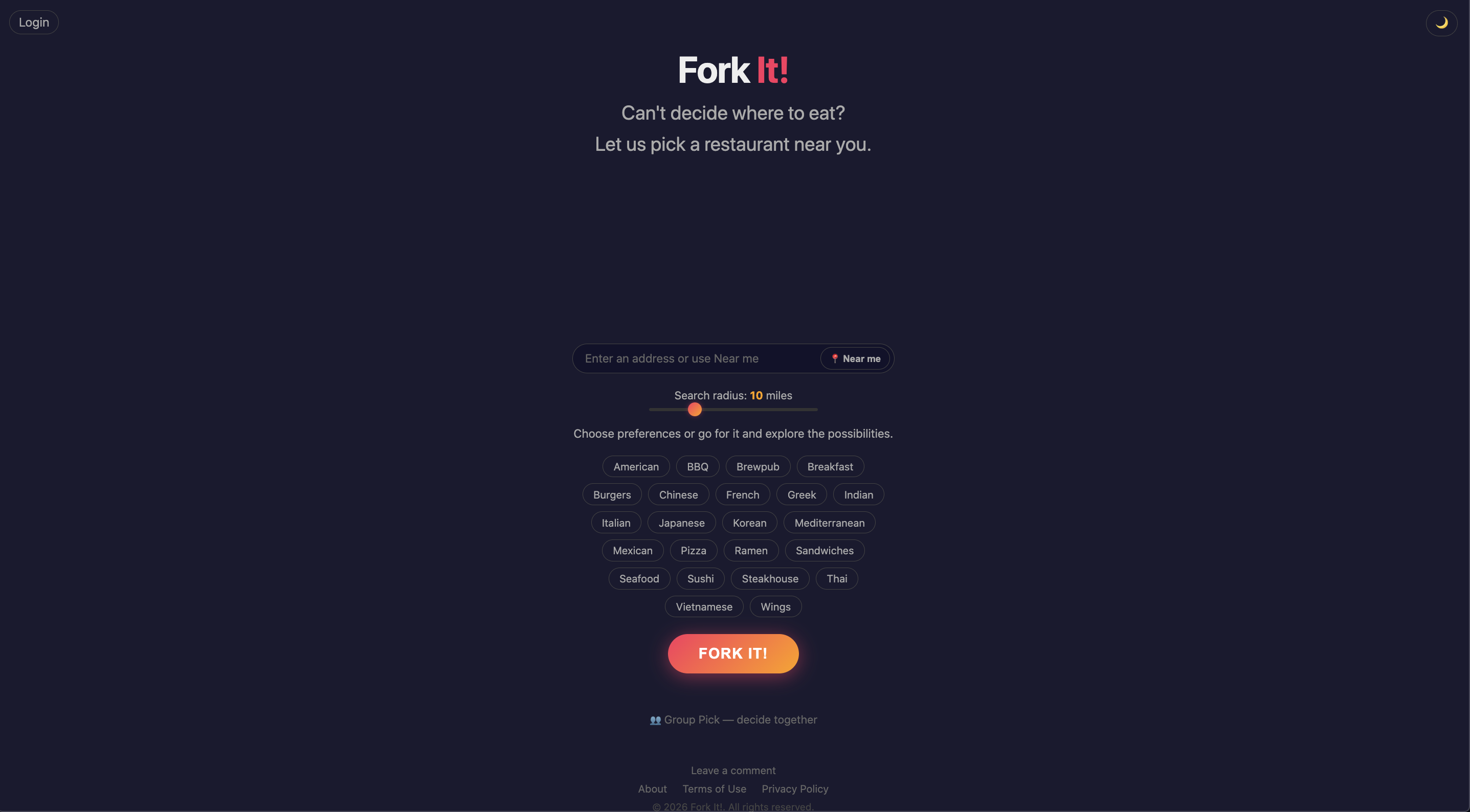 Fork It! — Random Restaurant Picker gallery image