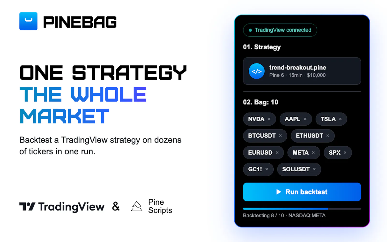 PineBag — Portfolio Backtesting screenshot 1