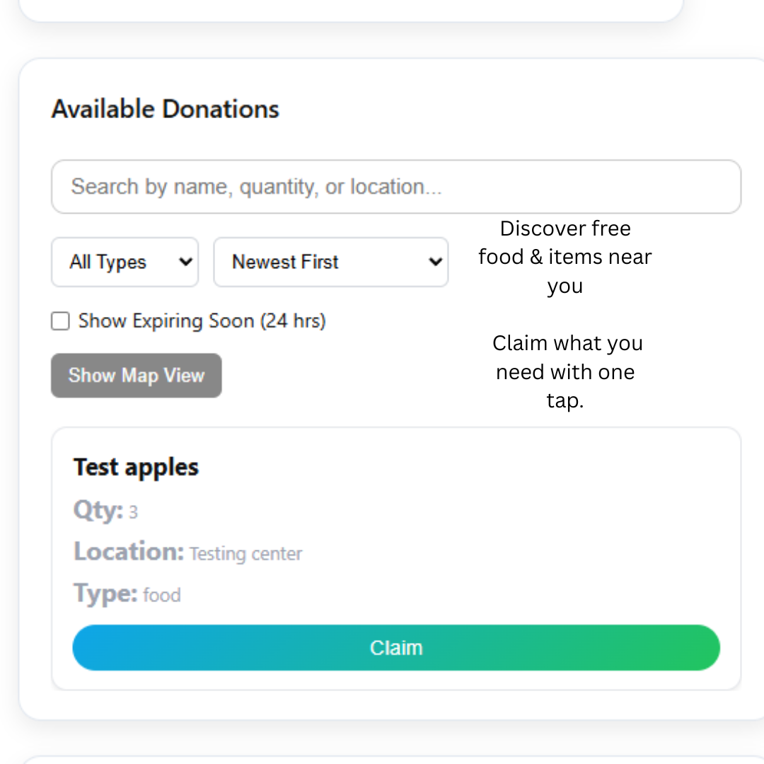 FoodShare 2.0 - Screenshot 3 showing product features and functionality