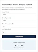 Pure Equity Mortgage Calculator gallery image