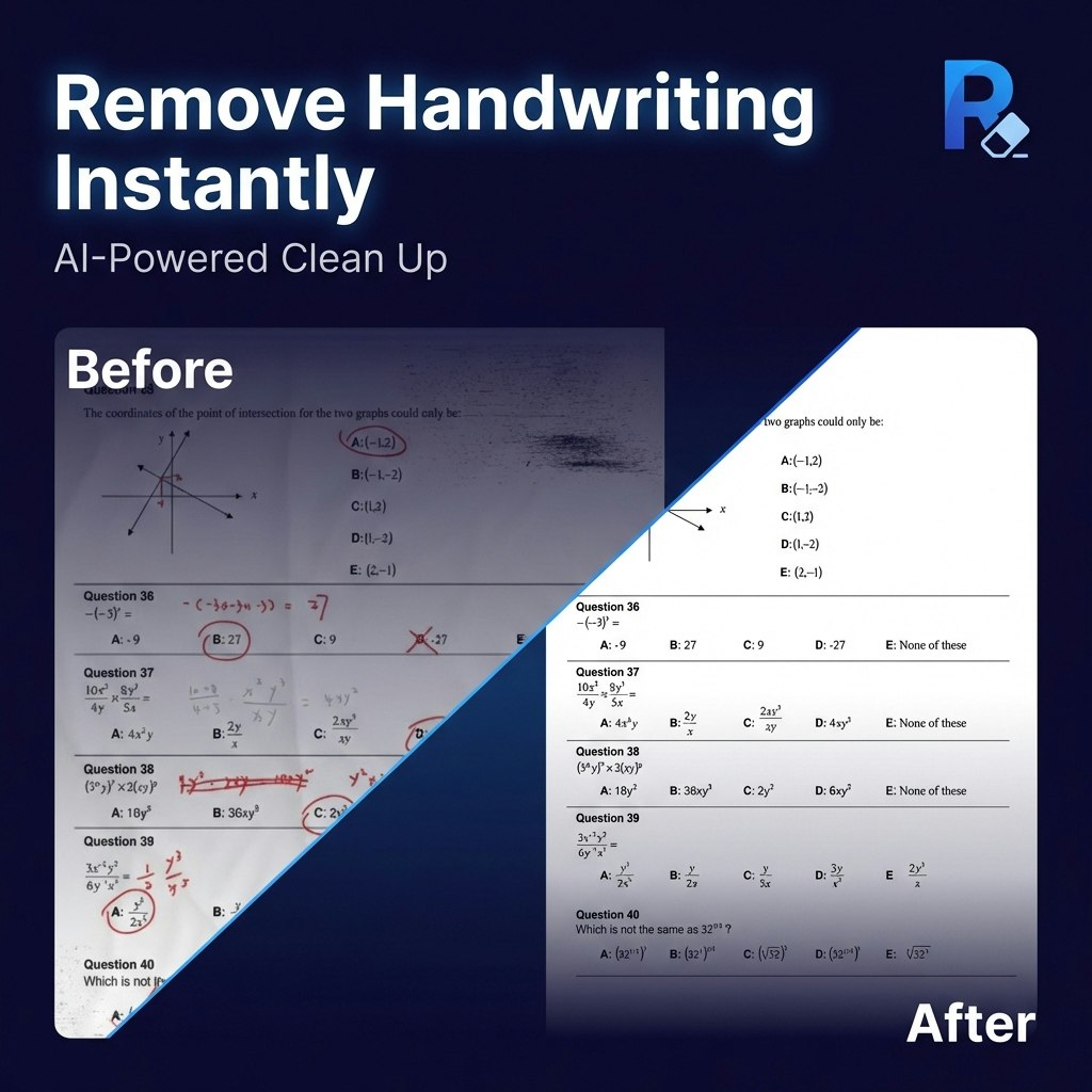 RemoveHandwriting - Main product screenshot demonstrating key features and user interface