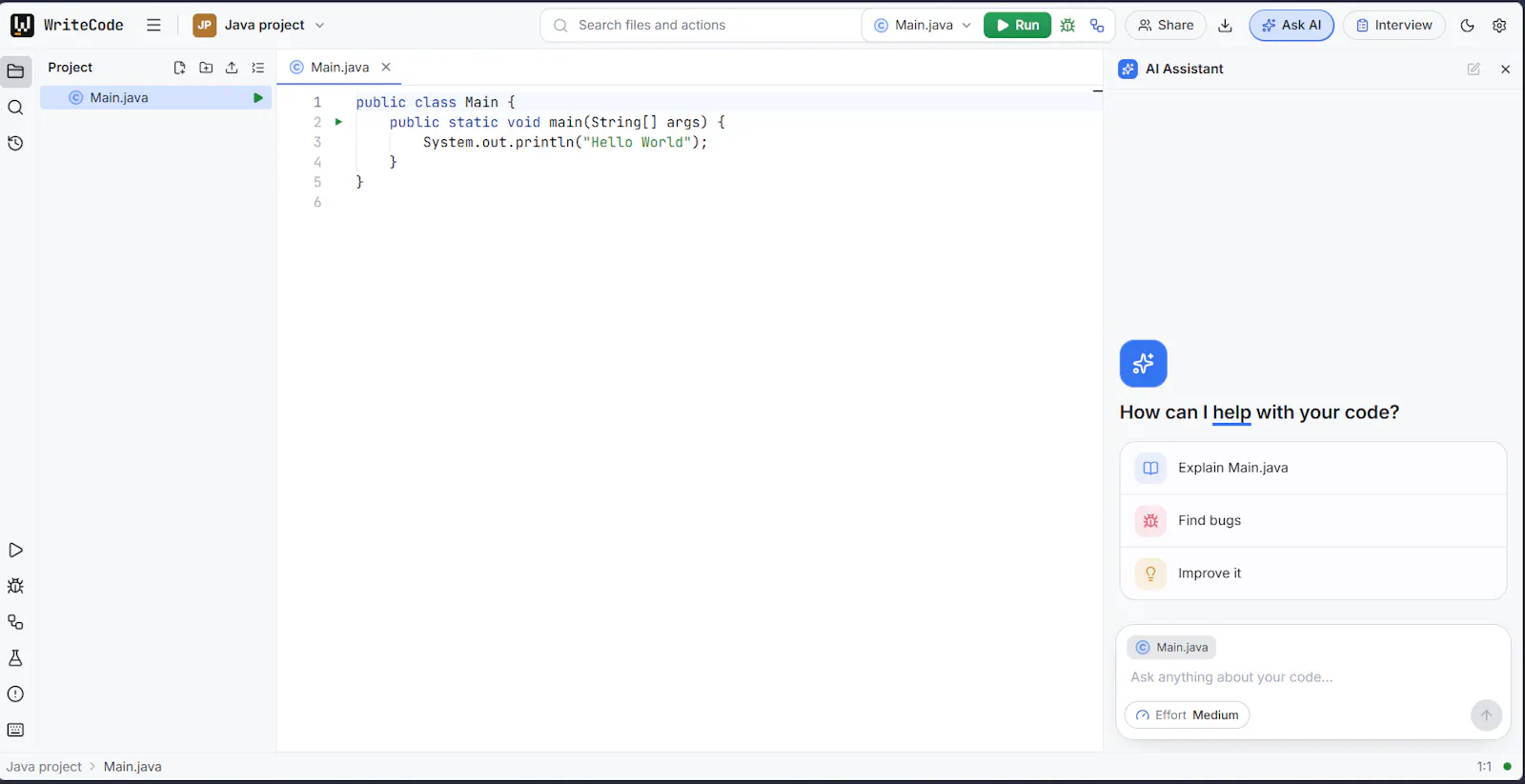 WriteCode screenshot 2