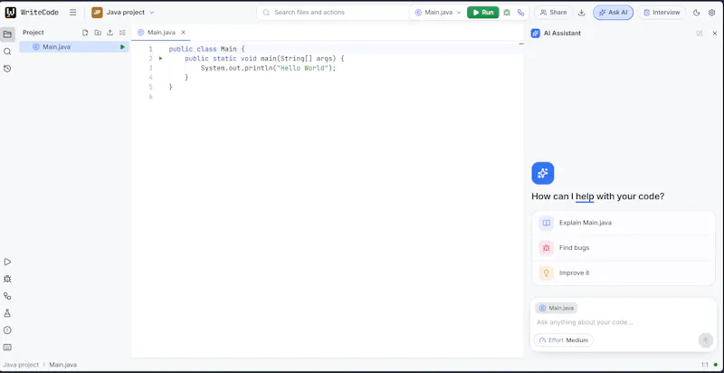WriteCode screenshot 2