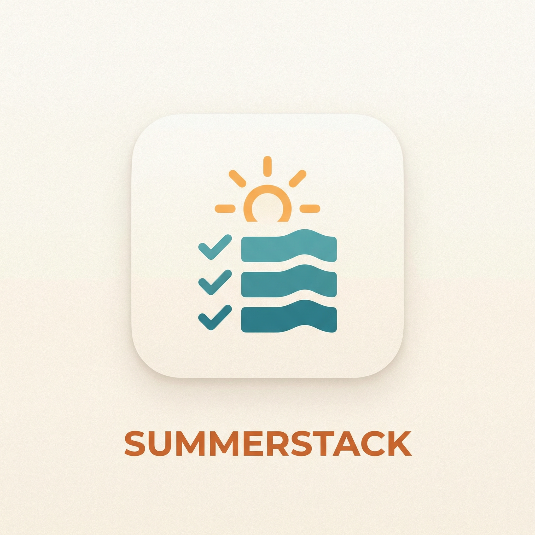 SummerStack - Product Hunt launch logo and brand identity