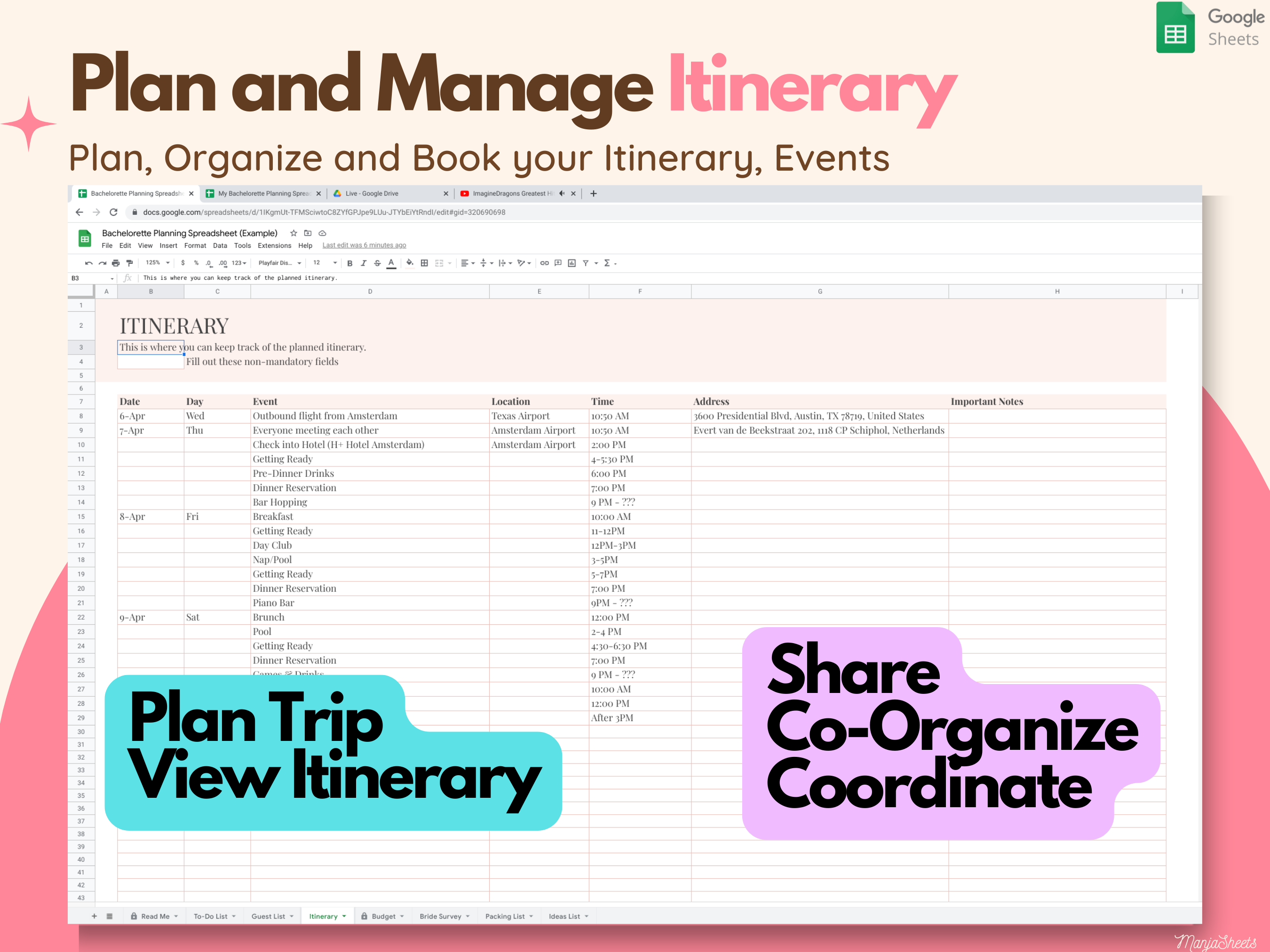 Bachelorette Party Itinerary Template media 6
