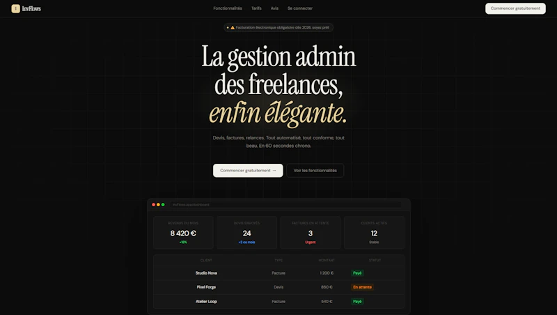 InvFlows La gestion admin des freelances screenshot 2