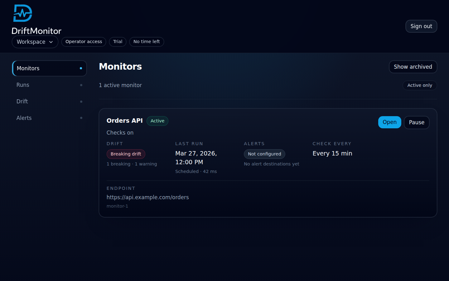 DriftMonitor gallery image