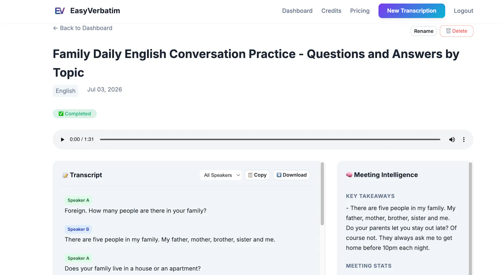 Bilingual Transcription Service screenshot 2