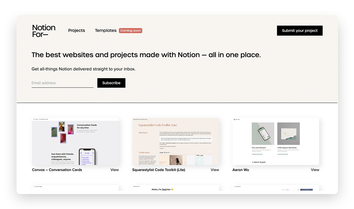 Notion For gallery image