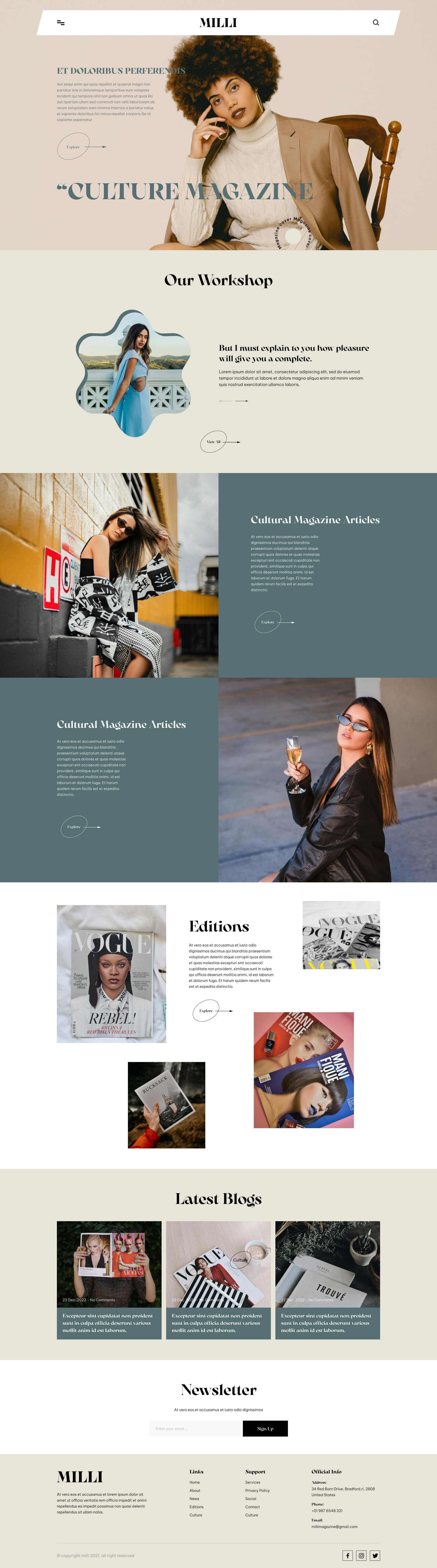 Online -Magazin -Website HTML -Vorlagen Medien 15
