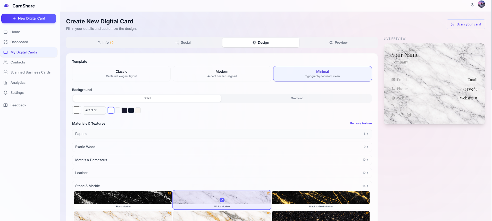 CardShare - Screenshot 4 showing product features and functionality