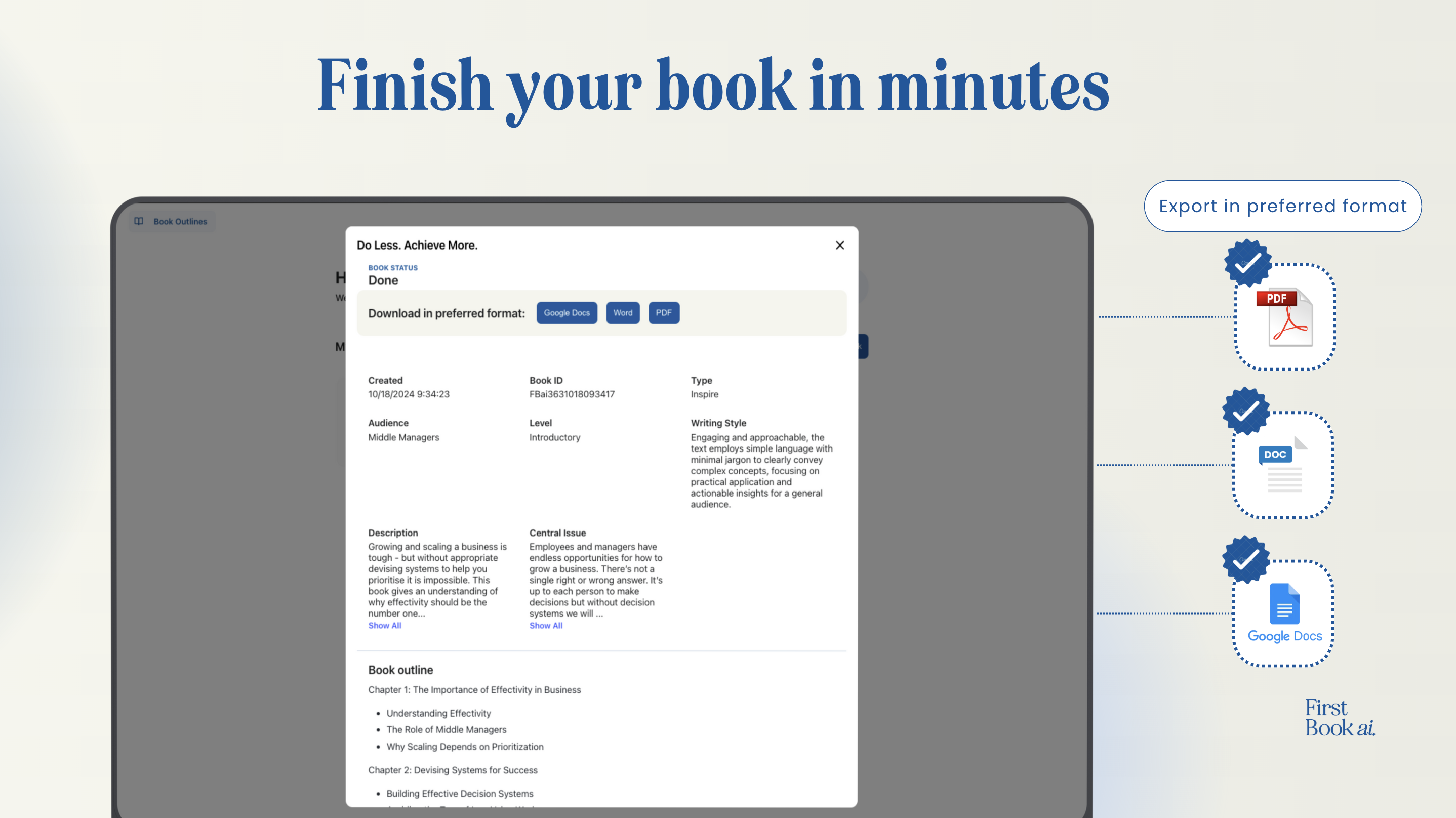 First Book ai gallery image