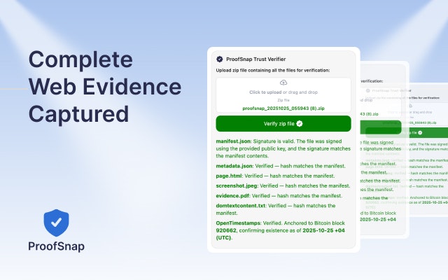 ProofSnap - Digital Evidence gallery image