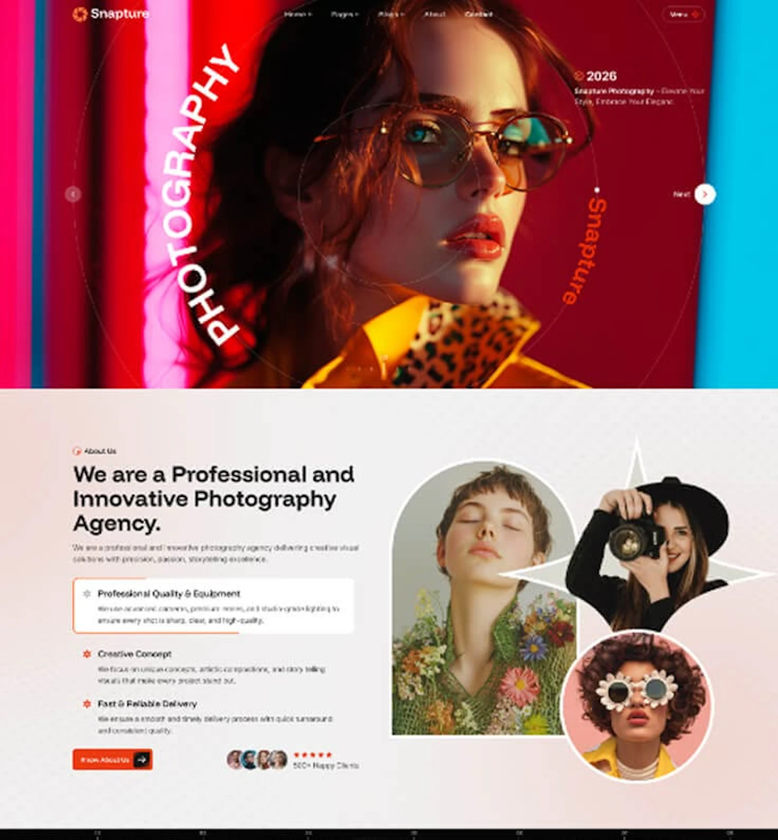 Photography WordPress Website Theme screenshot 11