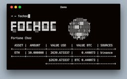Fochoc - keep an eye on your crypto portfolio anytime in the terminal media 2