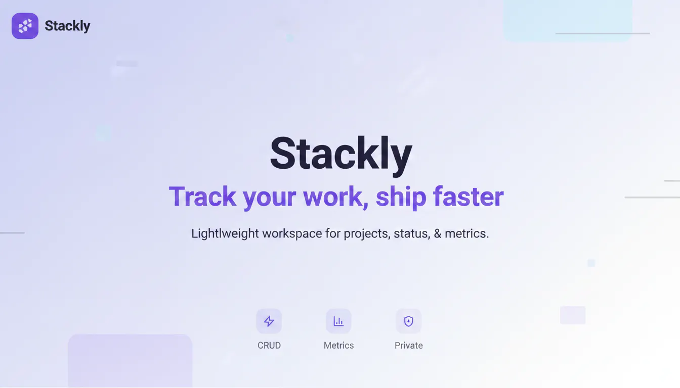 Stackly — Track your work, ship faster gallery image