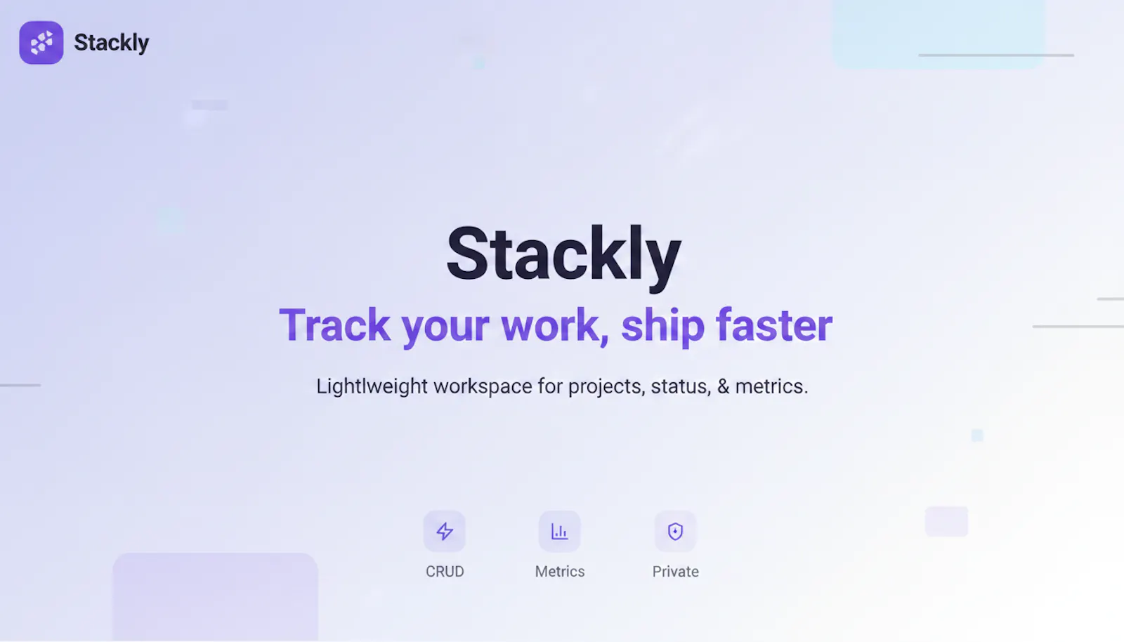 Stackly — Track your work, ship faster screenshot 1