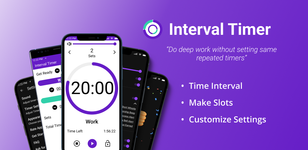 Intervalltimer: HIIT, Pomodoro Medien 2
