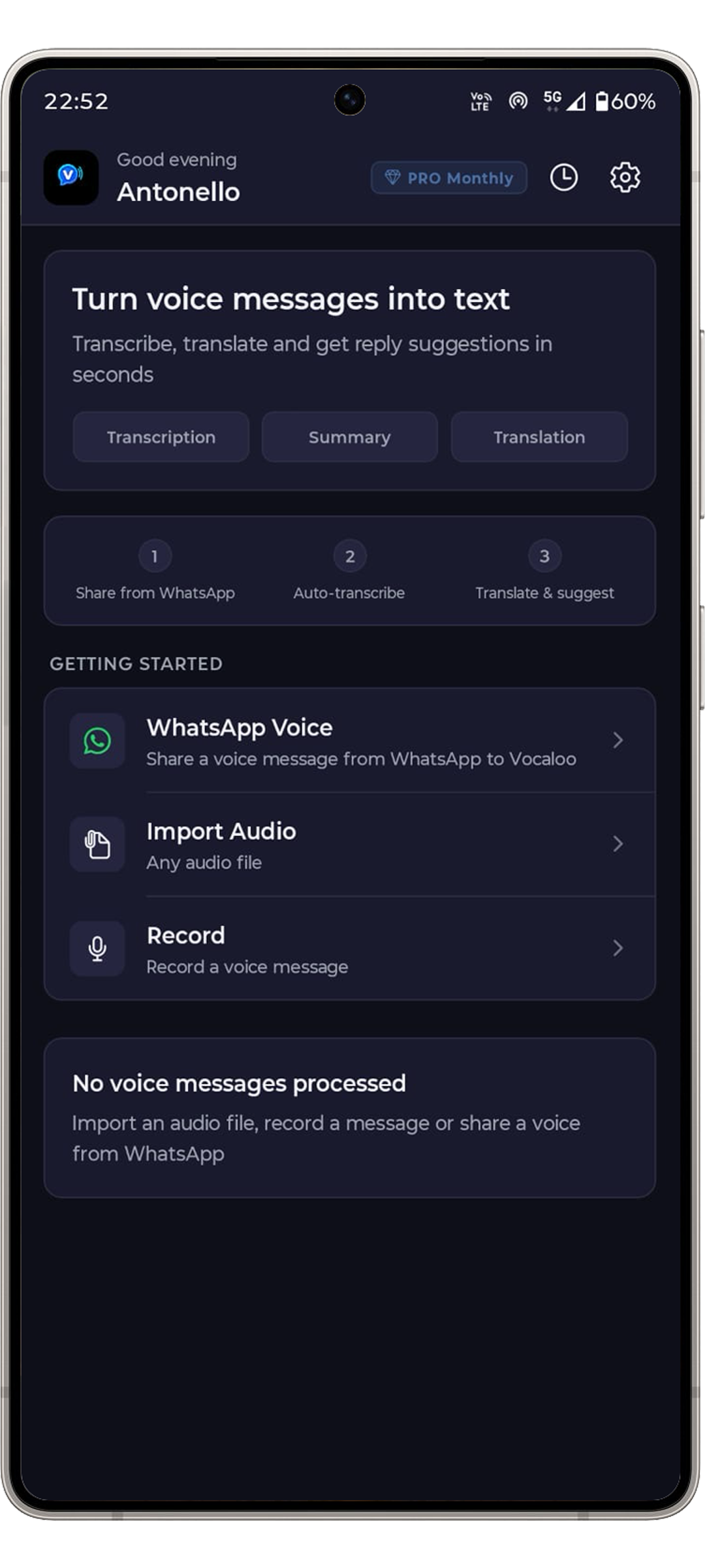 Vocaloo: Voice to Text & Translate