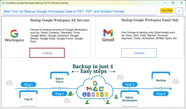 CloudXena Google Workspace Backup Tool gallery image