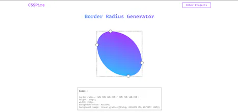 CSS Border Radius generator gallery image