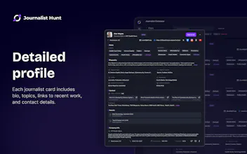 Journalist Hunt gallery image