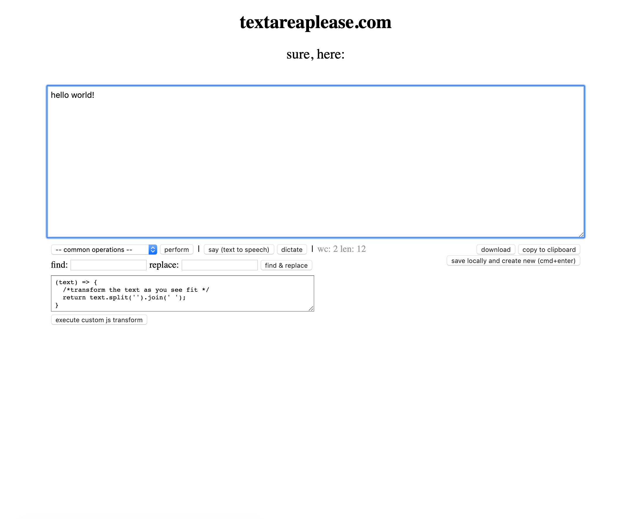 Textarea please gallery image