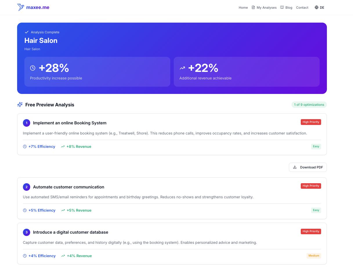 maxee.me - Screenshot 3 showing product features and functionality
