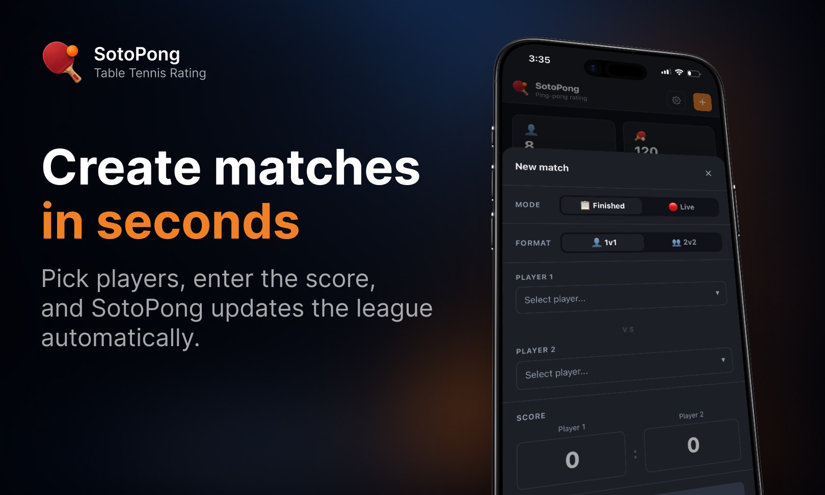 SotoPong — Your own table tennis league gallery image