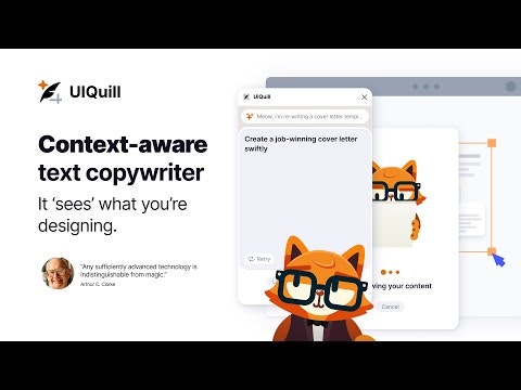 startuptile UIQuill-Context-aware cat writer for Figma