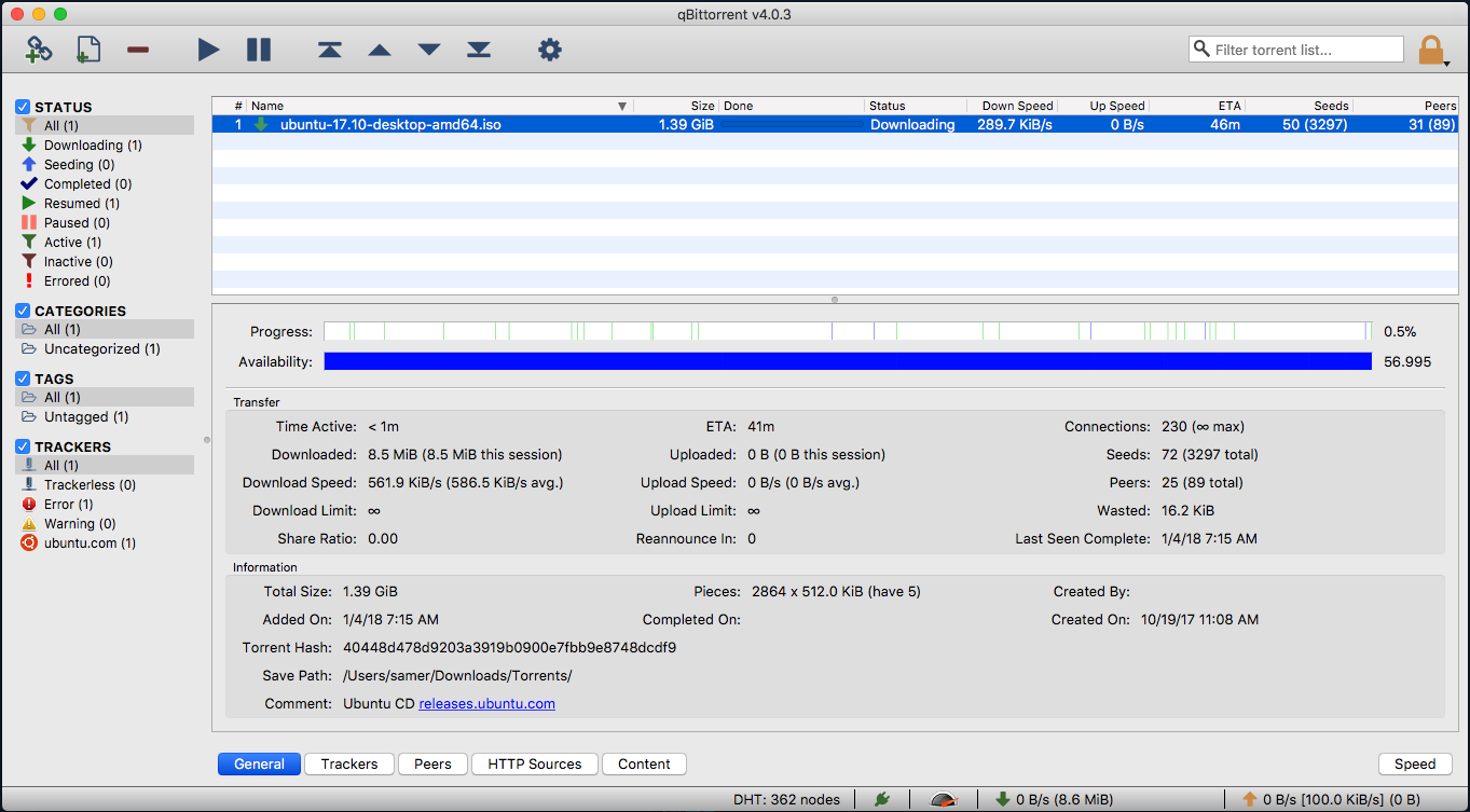 qBittorrent gallery image