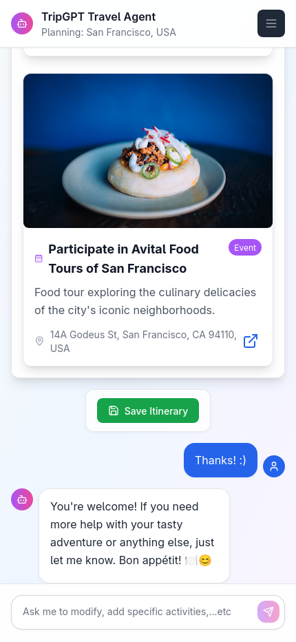 TripGPT - AI-powered Travel Planning Chat Agent Medien 7