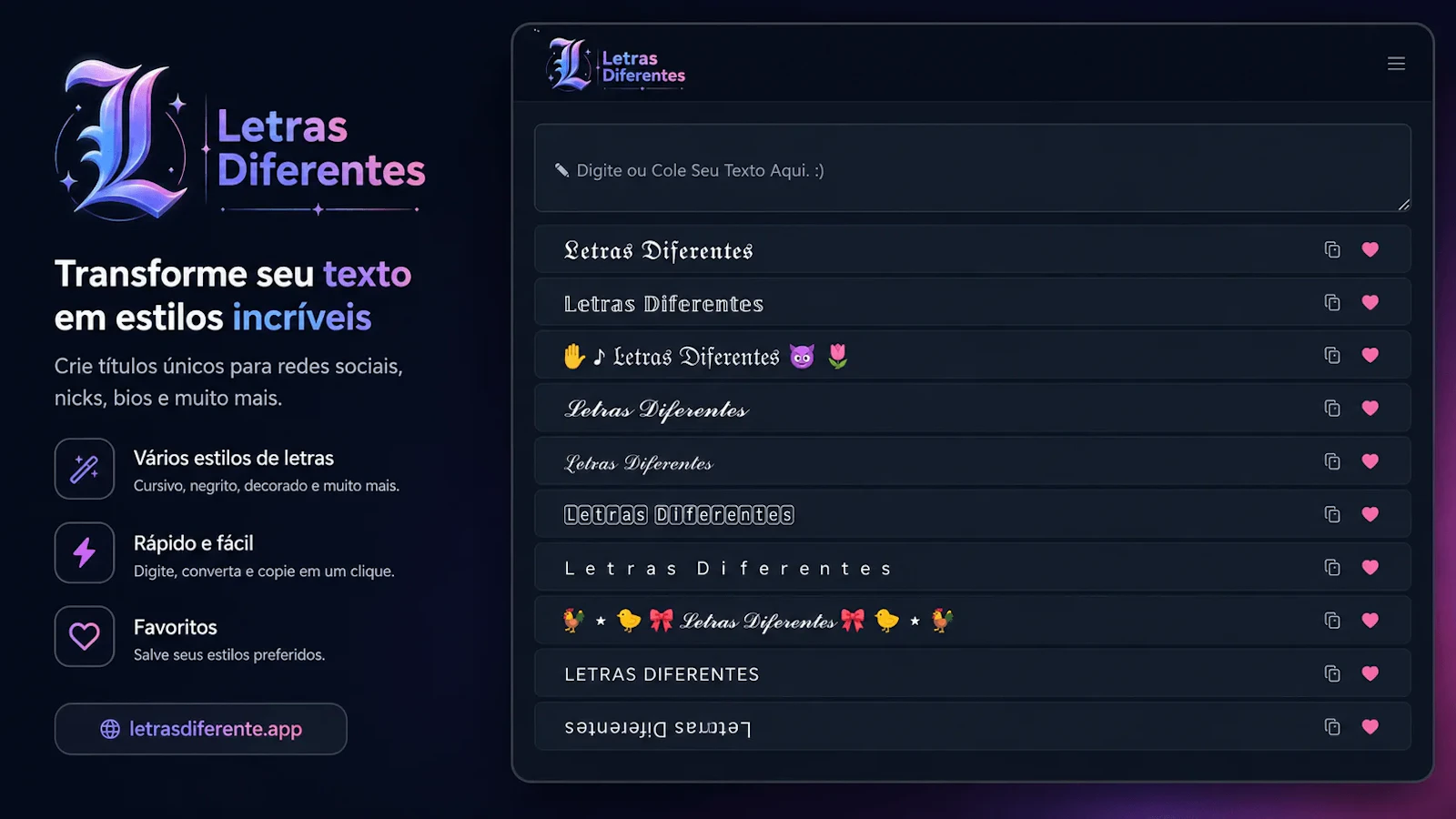 Letras Diferentes screenshot 1