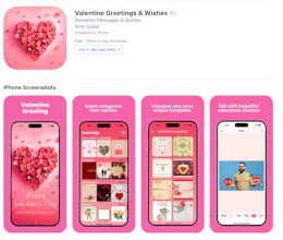 Valentine Greetings & Wishes App gallery image