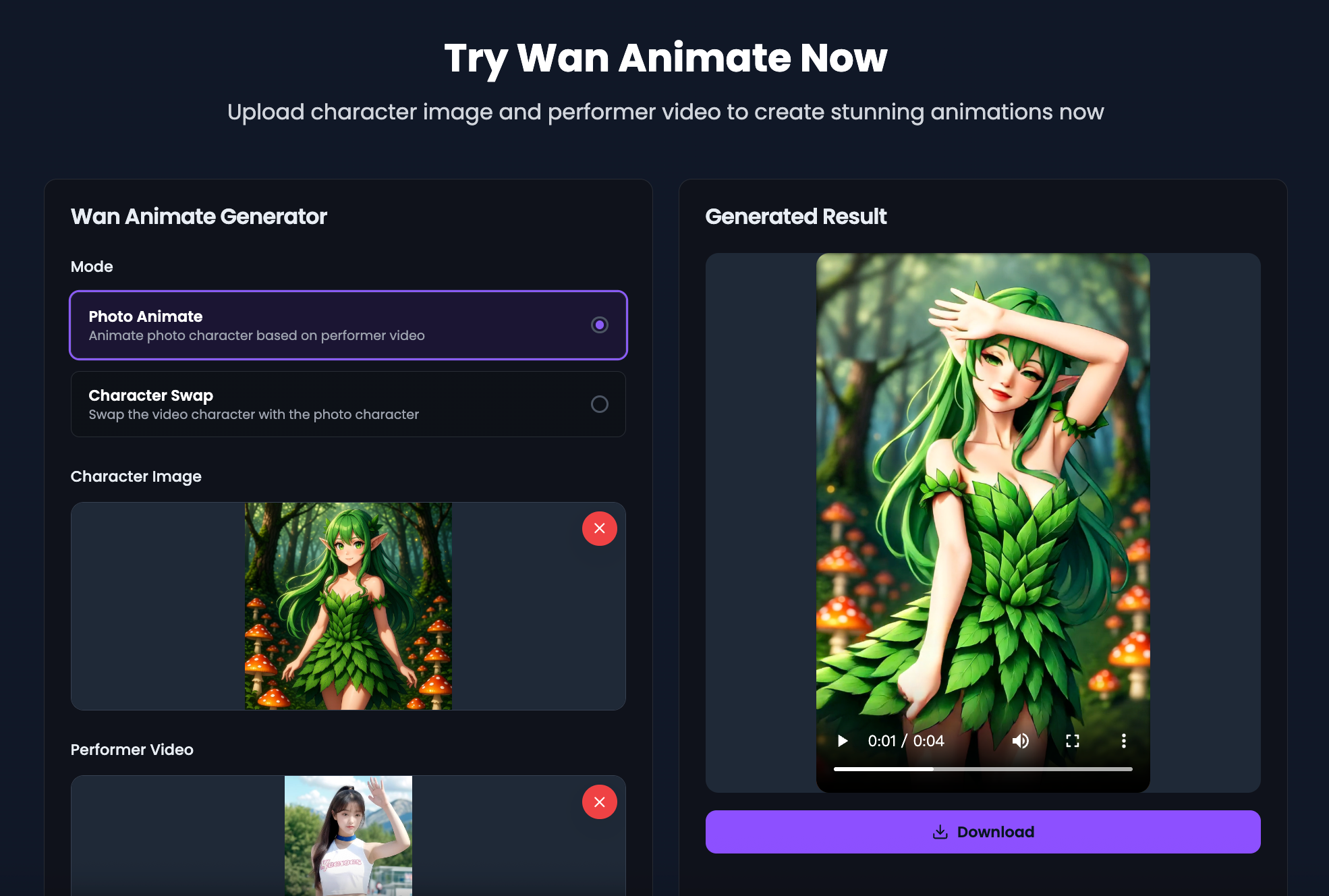 Wan Animate gallery image