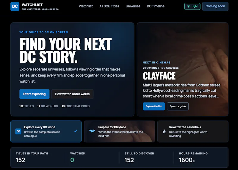 DC Watchlist screenshot 1