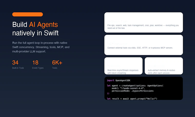 OpenAgent SDK for Swift screenshot 2