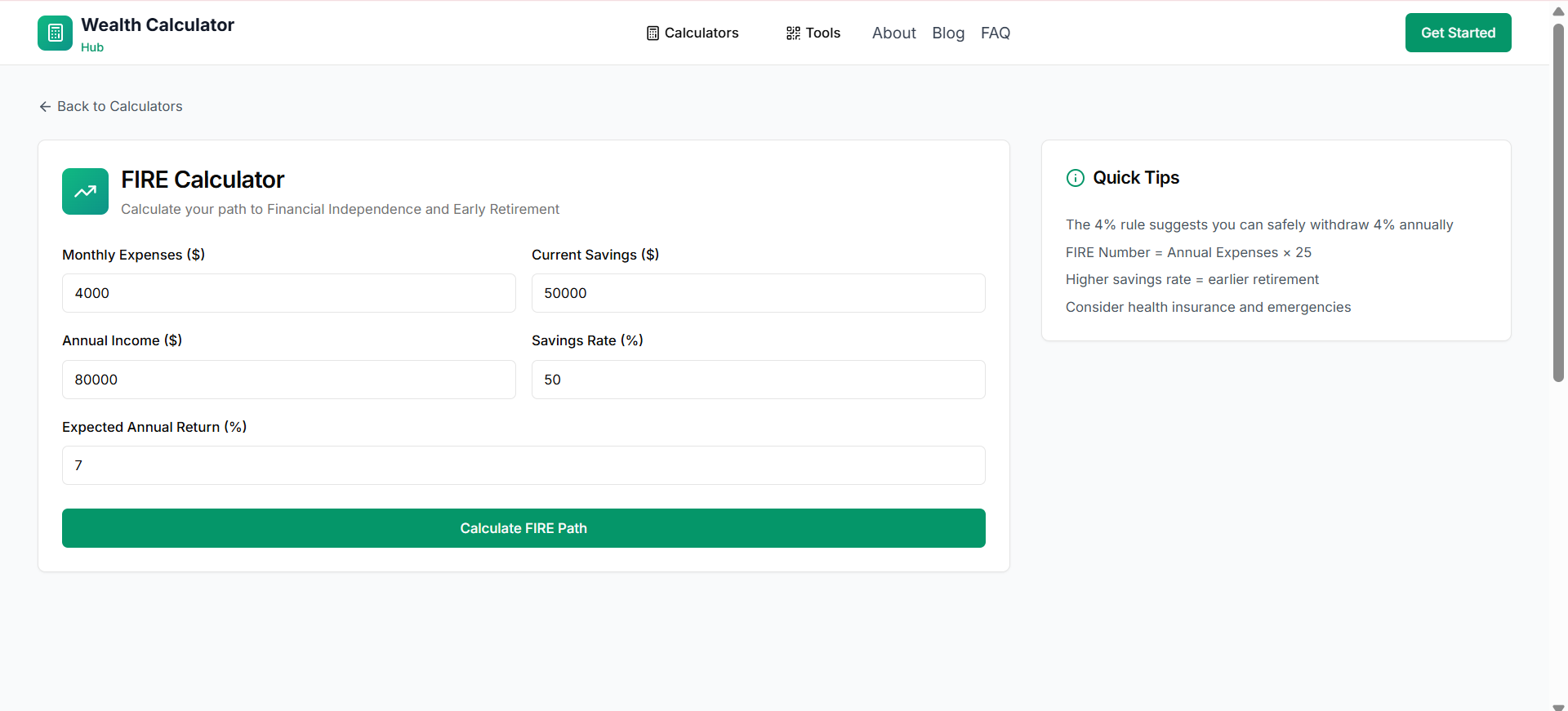 Wealth Calculator Hub gallery image
