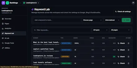 Rankforge — SEO, AEO & GEO platform gallery image