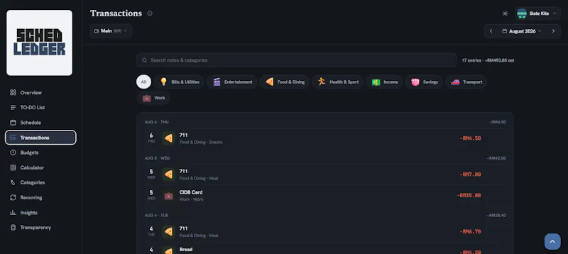 Sched Ledger screenshot 6