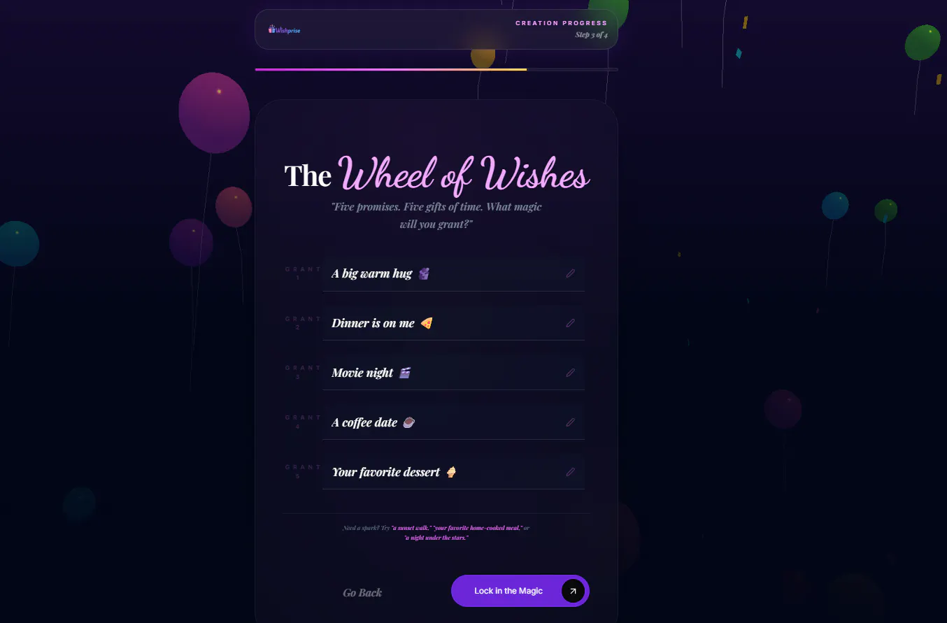 Wishprise product banner