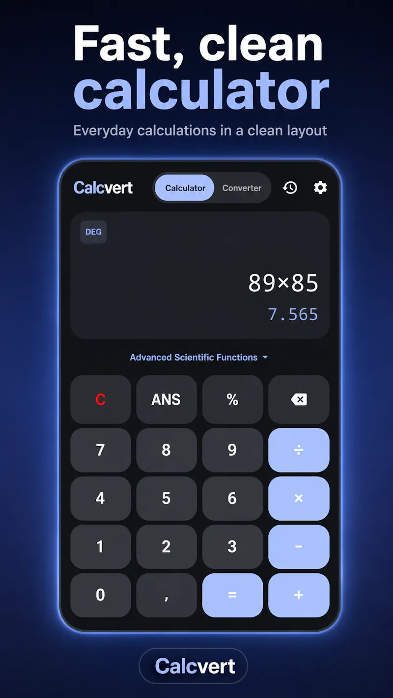 Calcvert: calculator converter screenshot 3