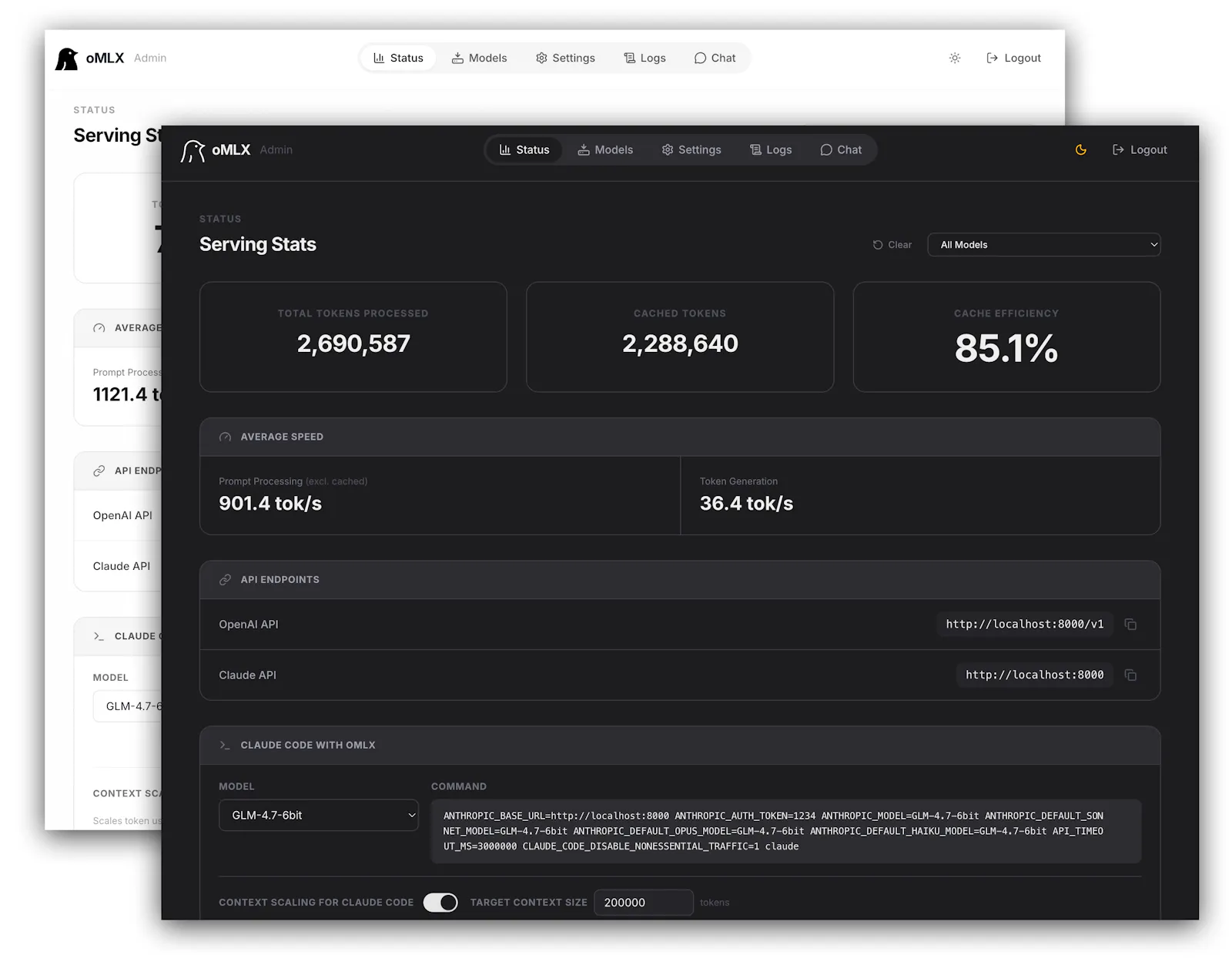 oMLX screenshot 1