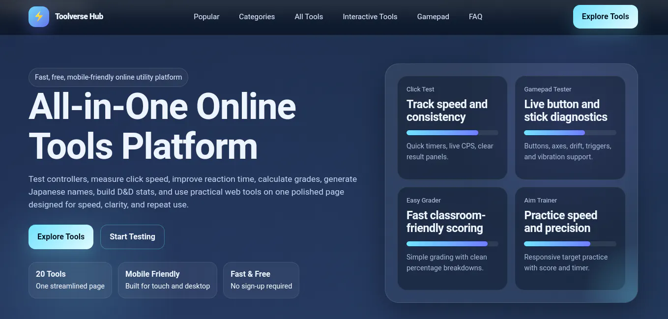 All in one tools plateform 제품 배너