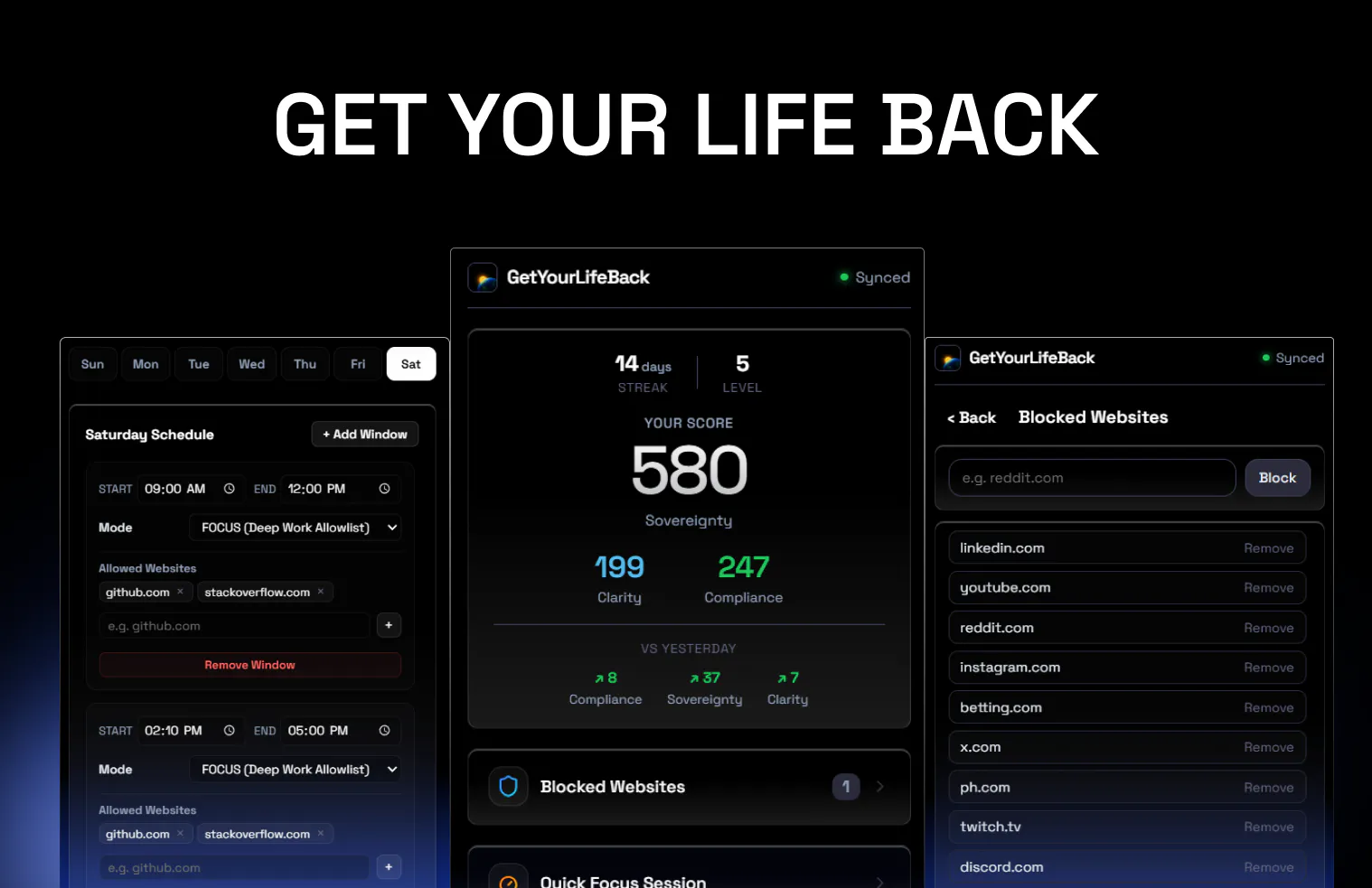 GetYourLifeBack Extension gallery image
