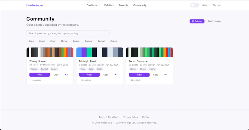 AI Powered Color-Palette Management screenshot 1
