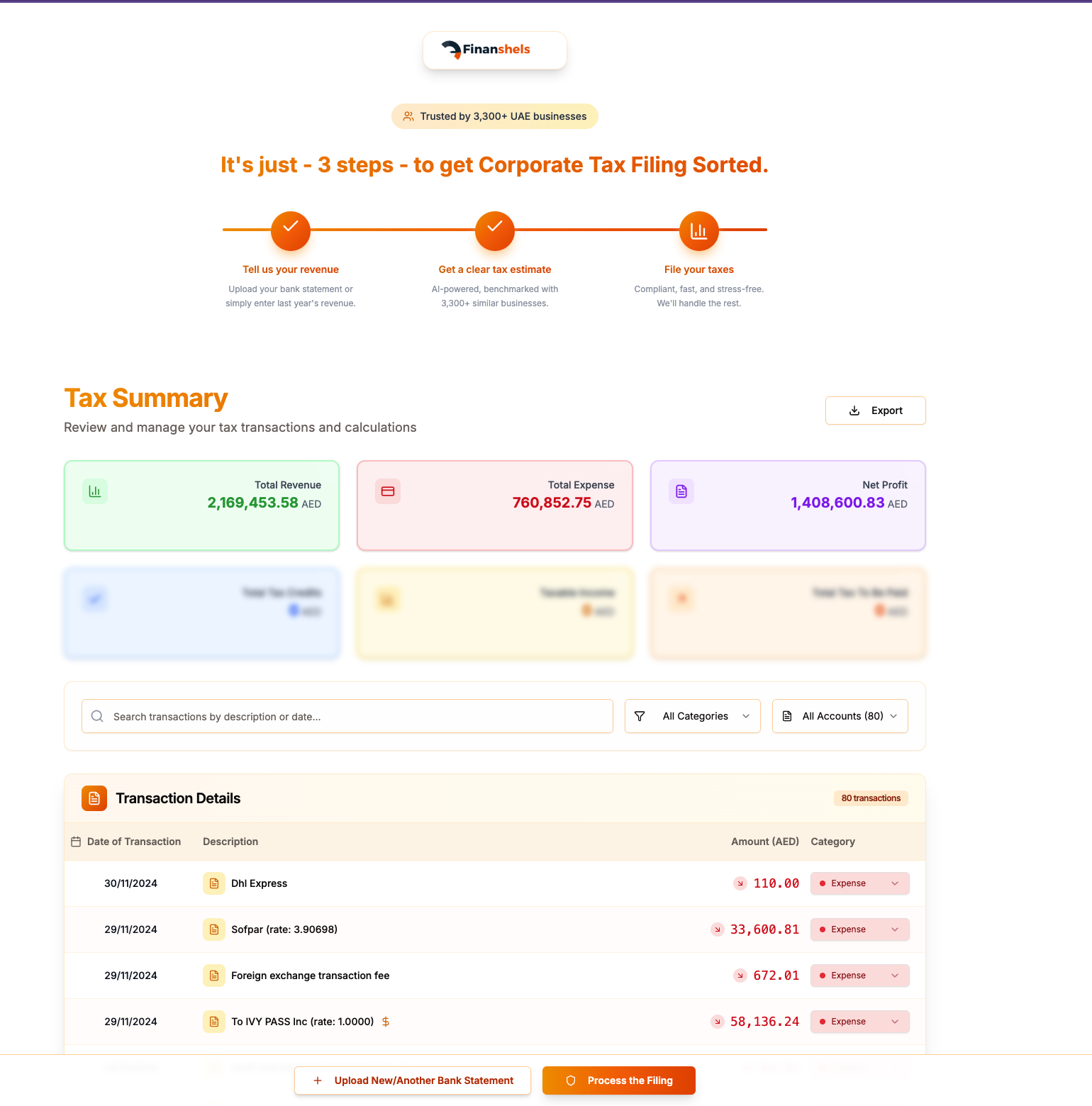 Mídia 2 de App FINANSHEL - A maneira mais rápida de arquivar impostos corporativos dos Emirados Árabes Unidos online