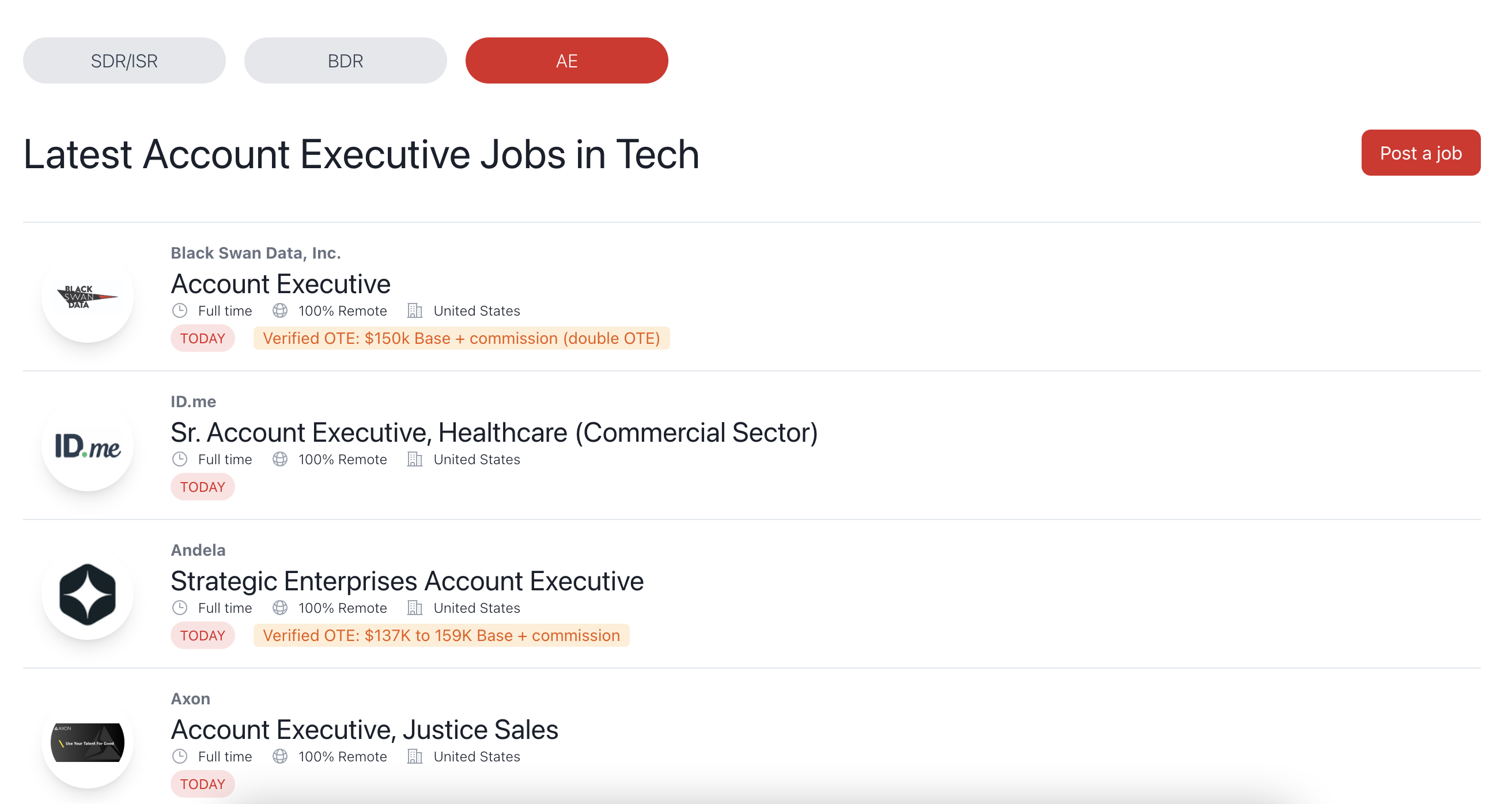 BestSales.jobs - 원격 기술 영업 작업 -SDR, ISR, BDR 및 AE 역할 미디어 2